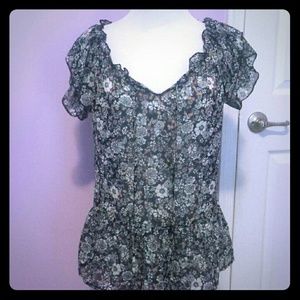 Floral peplum top